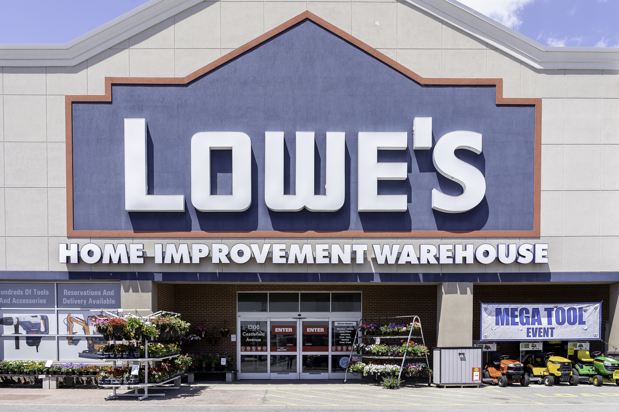 Consumer Cyclical (names I - Z) - Lowe's Cos_, Inc_ storefrony by- JHVEPhoto via iStock